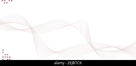 Abstract gray waves on the white Stock Vector