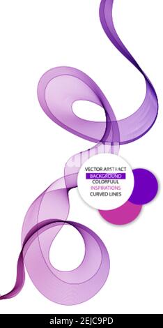 Purple wave. Abstract vector background. Vector illustration eps 10 Stock Vector