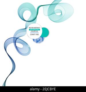 Blue abstract wave. Design element. Vector illustration eps 10 Stock Vector