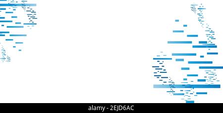 abstract blues lines design on white Stock Vector