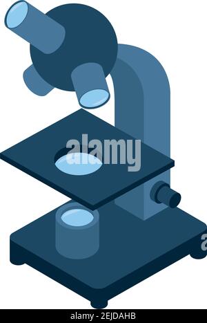 microscope lab device isometric icon vector illustration design Stock Vector