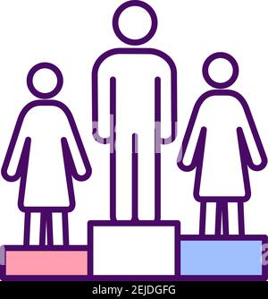 Glass ceiling RGB color icon Stock Vector