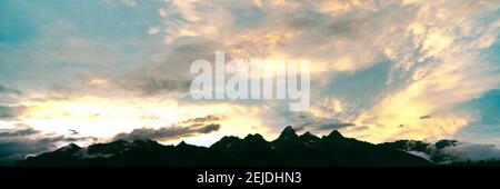 Storm clouds over Teton Range, Grand Teton National Park, Wyoming, USA Stock Photo
