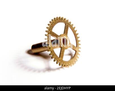 Rusty gear on a white background Stock Photo
