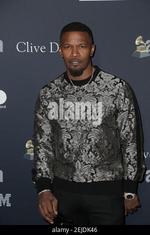Jamie Foxx walking the red carpet at the Clive Davis' 2020 Pre-Grammy