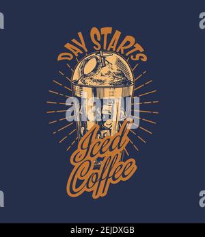 Coffee shop logo and emblem. Cup of drink. Vintage retro badges set. Hand Drawn engraved sketch. Templates for t-shirts, typography or signboards. Stock Vector