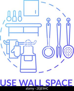 Thin line gradient space over time orientation icon concept Stock ...