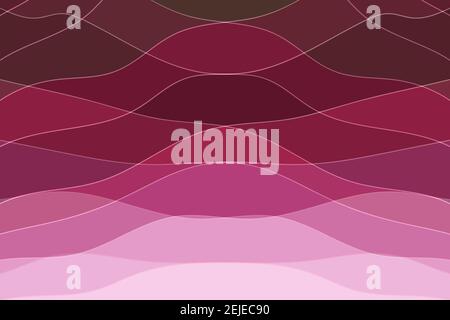 Colorful waves background. Abstract striped illustration. Kids line pattern with pink horizontal curves. Template design for web page, textures, card Stock Vector