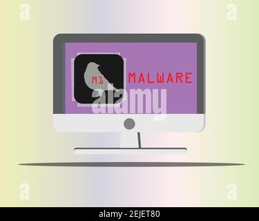 The malware named 'Silver Sparrow' comes with a mechanism to self-destruct itself, a capability that's typically reserved for high-stealth operations. Stock Vector