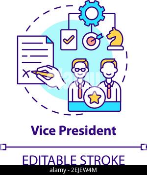 Vice president concept icon Stock Vector