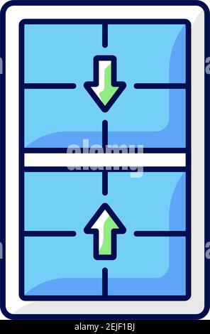 Double-hung windows RGB color icon Stock Vector