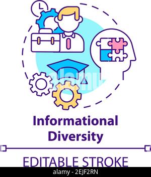 Informational diversity concept icon Stock Vector