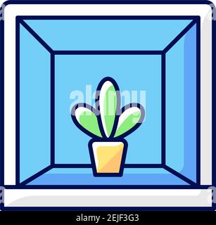 Garden windows RGB color icon Stock Vector