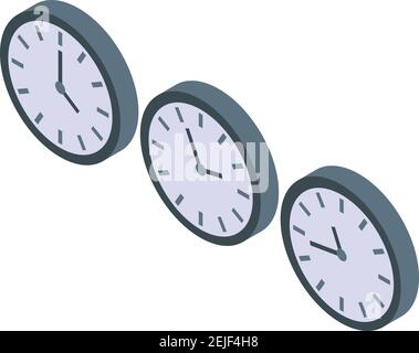 Airport watches icon. Isometric of airport watches vector icon for web design isolated on white background Stock Vector