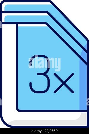 Insulated glass windows RGB color icon Stock Vector
