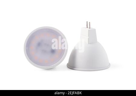 Led bulbs for recessed spotlights isolated on white background Stock Photo