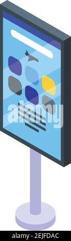 Flights program icon. Isometric of flights program vector icon for web design isolated on white background Stock Vector