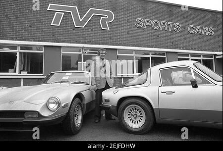 Martin Lilley the owner of TVR Sports car photographed at the Blackpool factory in August 1978 Stock Photo