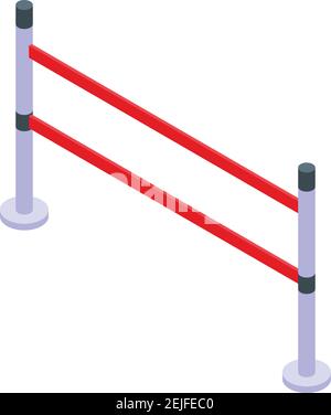 Barrier fence icon. Isometric of barrier fence vector icon for web design isolated on white background Stock Vector
