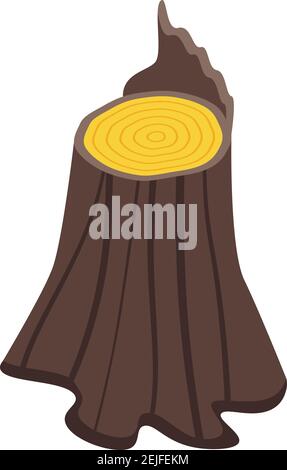 Trunk tree icon. Isometric of trunk tree vector icon for web design isolated on white background Stock Vector