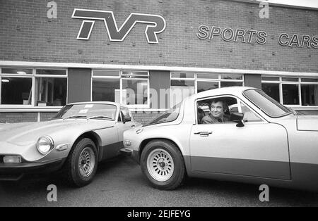 Martin Lilley the owner of TVR Sports car photographed at the Blackpool factory in August 1978 Stock Photo