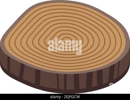 Tree rings icon. Isometric of tree rings vector icon for web design isolated on white background Stock Vector