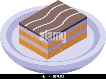 Dessert plane icon. Isometric of dessert plane vector icon for web design isolated on white background Stock Vector