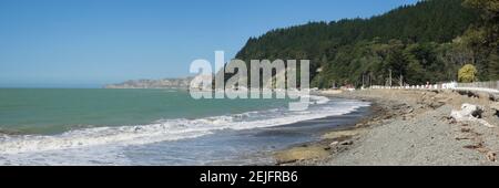 Beach at Clifton, near Cape Kidnappers, Hawke's Bay Region, North Island, New Zealand Stock Photo