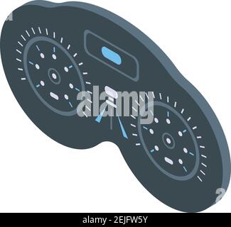 Car dashboard icon. Isometric of car dashboard vector icon for web design isolated on white background Stock Vector