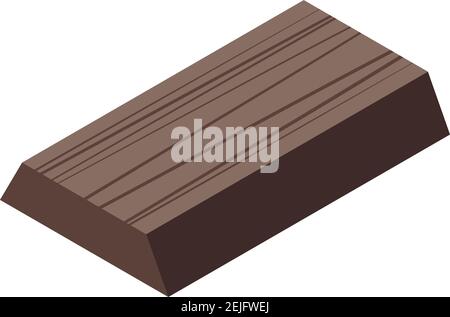 Wood trunk icon. Isometric of wood trunk vector icon for web design isolated on white background Stock Vector