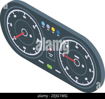 Traffic dashboard icon. Isometric of traffic dashboard vector icon for web design isolated on white background Stock Vector