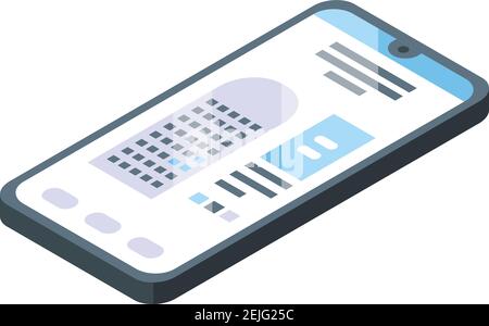 Phone airport icon. Isometric of phone airport vector icon for web design isolated on white background Stock Vector