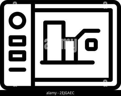 Website redesign icon. Outline website redesign vector icon for web design isolated on white background Stock Vector