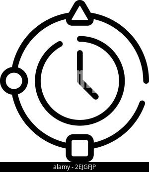 Time changes icon. Outline time changes vector icon for web design isolated on white background Stock Vector