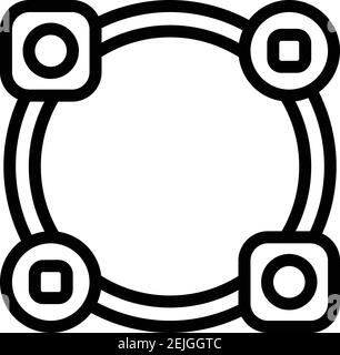 Adapt to new icon. Outline adapt to new vector icon for web design isolated on white background Stock Vector