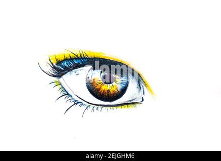 Hand drawn human eye Stock Photo