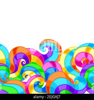 Seamless pattern with abstract colored swirls. Stock Vector