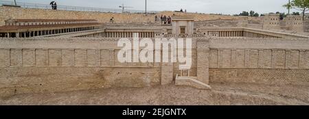 View of Holyland Model of Jerusalem, Israel Museum, Jerusalem, Israel Stock Photo