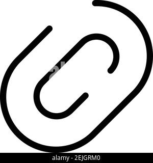 Attach link icon. Outline attach link vector icon for web design isolated on white background Stock Vector