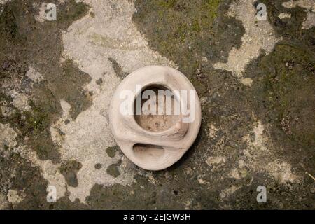 This is a handmade Bangladeshi clay stove. It is used for cooking in rural Bengal. Stock Photo