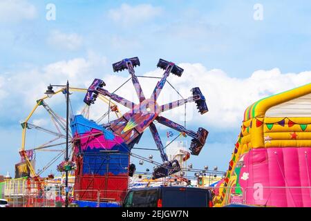 Deal carnival and funfair fun organised by the Deal,Walmer Regatta Association packed full of activities and events for the whole family to enjoy.2016 Stock Photo