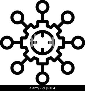 Adaptive changes icon. Outline adaptive changes vector icon for web design isolated on white background Stock Vector