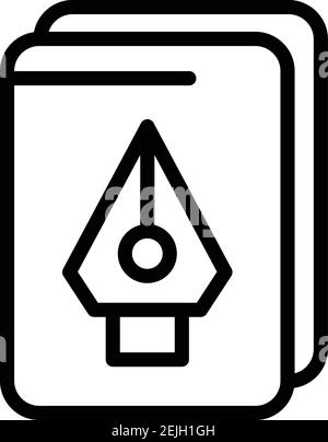 Redesign task icon. Outline redesign task vector icon for web design isolated on white background Stock Vector