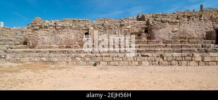 Roman hippodrome in Caesarea, Tel Aviv, Israel Stock Photo