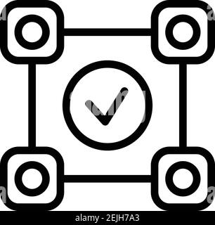Adaptation done icon. Outline adaptation done vector icon for web design isolated on white background Stock Vector