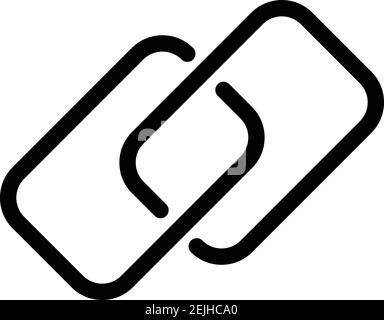 Share chain link icon. Outline share chain link vector icon for web design isolated on white background Stock Vector