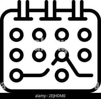 Flexible program icon. Outline flexible program vector icon for web design isolated on white background Stock Vector