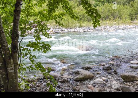 The Coquihalla River NE of Hope, British Columbia, Canada Stock Photo