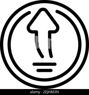 Repost arrow icon. Outline repost arrow vector icon for web design isolated on white background Stock Vector