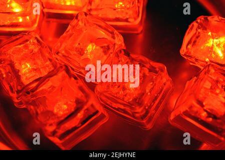 The original and not ordinary background of light plastic ice cubes ...